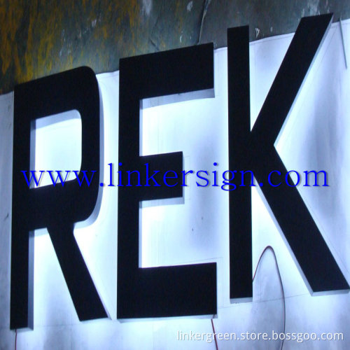 custom led sign, stainless steel backlit led channel letter signs